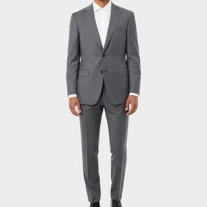 HICKEY FREEMAN Mens 2 Piece suit Blazer Jacket 40R - Pants 34Wx29L Gray Wool